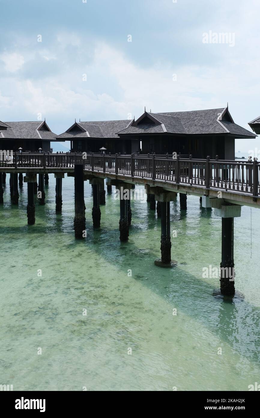 Belle maison de villa spa à Pangkor laut Resort. Pangkor Laut est une île privée située à cinq kilomètres de la côte ouest de la Malaisie. Banque D'Images