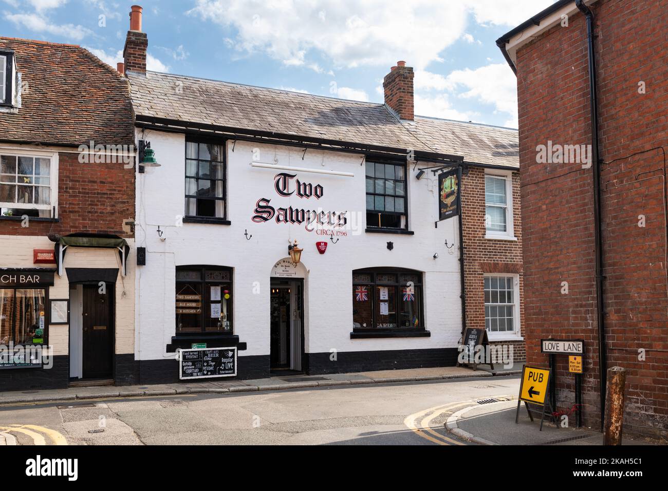 Two Sawyers Pub, Ivy Lane, Canterbury, Kent, Angleterre, ROYAUME-UNI Banque D'Images