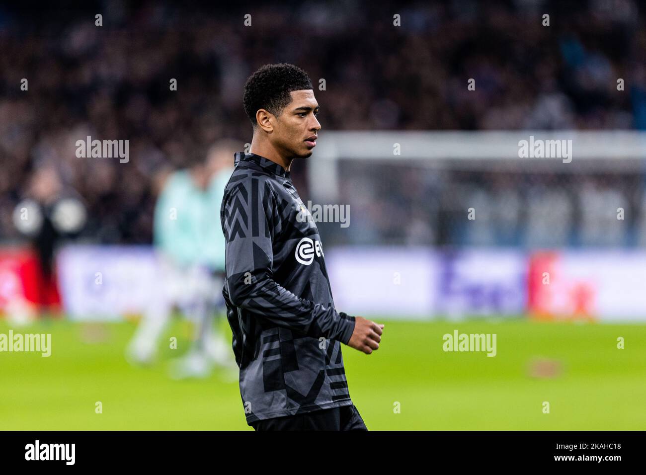 Copenhague, Danemark. 02nd novembre 2022. Jude Bellingham de Dortmund s'échauffe avant le match de la Ligue des champions de l'UEFA entre le FC Copenhague et Dortmund à Parken à Copenhague. (Crédit photo : Gonzales photo/Alamy Live News Banque D'Images