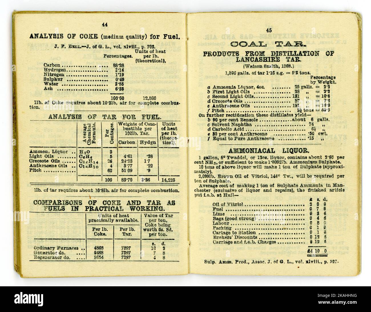 Page intérieure originale du journal de Donald Macpherson & Co Ltd Fabricants d'huiles peintures et vernis - analyse du coke pour le carburant et les produits de goudron de houille de distillation - Knott Mill, Manchester, Royaume-Uni En date du 1909. Banque D'Images