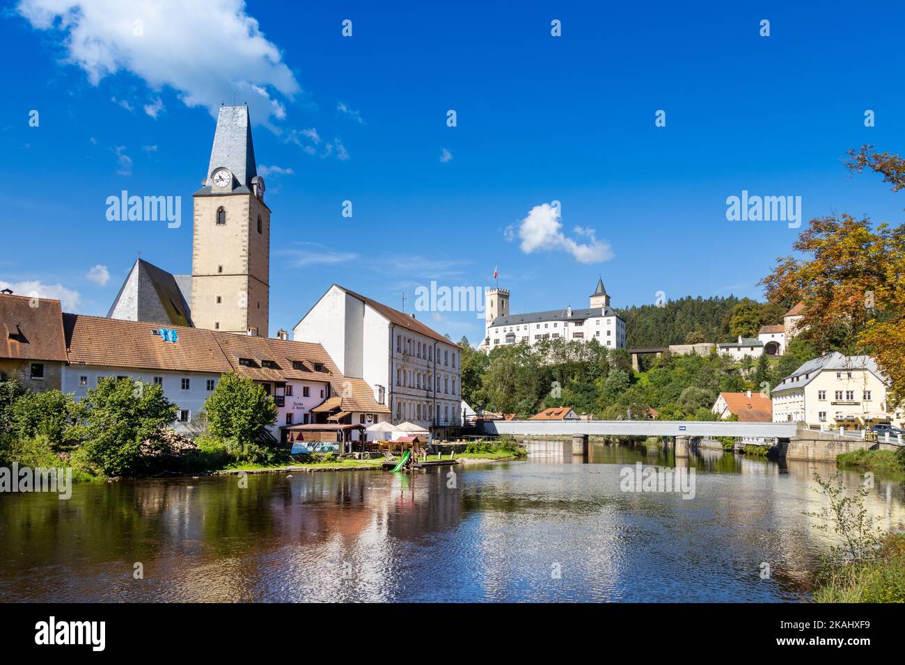 Hrad Rožmberk, Rozmberk nad Vltavou, Jizni Cechy, Ceska republika / château, Rozmberk nad Vltavou, Bohême du Sud, République tchèque Banque D'Images