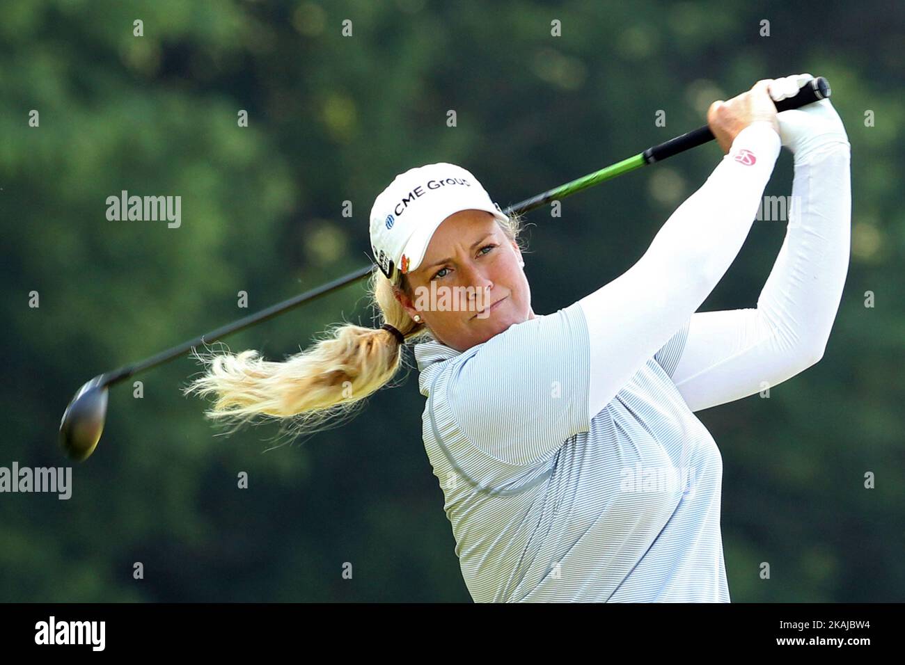 Brittany Lincitome de Seminole, Floride hits du cinquième tee lors du troisième tour du tournoi de golf classique Meijer LPGA au Blythefield Country Club à Belmont, MI, USA Samedi, 18 juin 2016. (Photo par Amy Lemus/NurPhoto) *** Veuillez utiliser le crédit du champ de crédit *** Banque D'Images