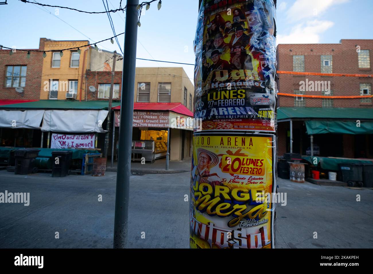 Plusieurs magasins appartenant à des immigrants le long du marché italien historique de South Philadelphia, PA, États-Unis sont restés fermés sur 16 février 2017 pour protester contre la présidence Trump. (Photo de Bastiaan Slabbers/NurPhoto) *** Veuillez utiliser le crédit du champ de crédit *** Banque D'Images