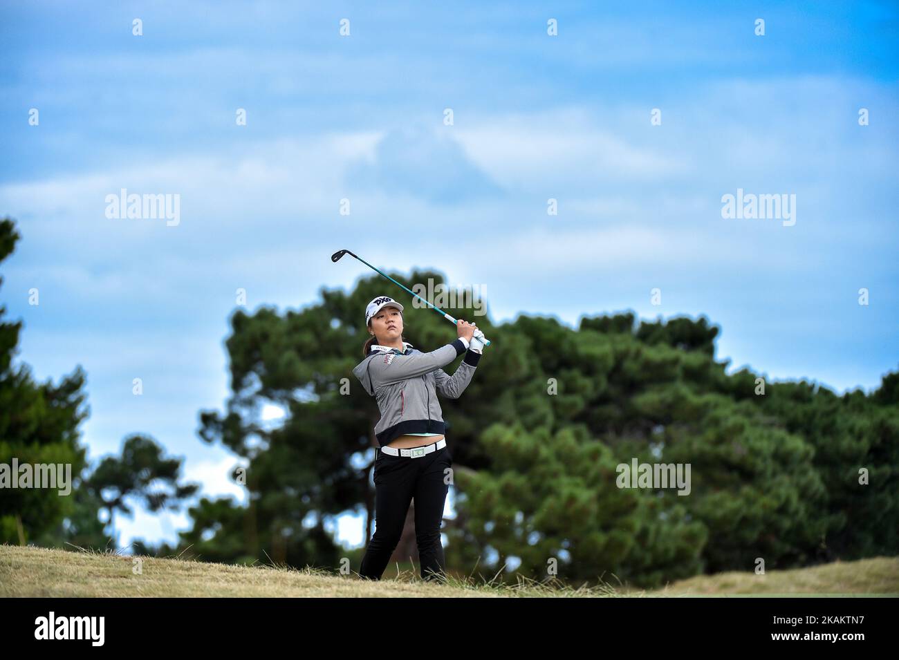 Lydia Ko de Nouvelle-Zélande sur le fairway 11th pendant la quatrième manche de l'Open féminin australien ISPS Handa au Royal Adelaide Golf Club sur 19 février 2017 à Adélaïde, en Australie. (Photo par Andy Astfalck/NurPhoto) *** Veuillez utiliser le crédit du champ de crédit *** Banque D'Images