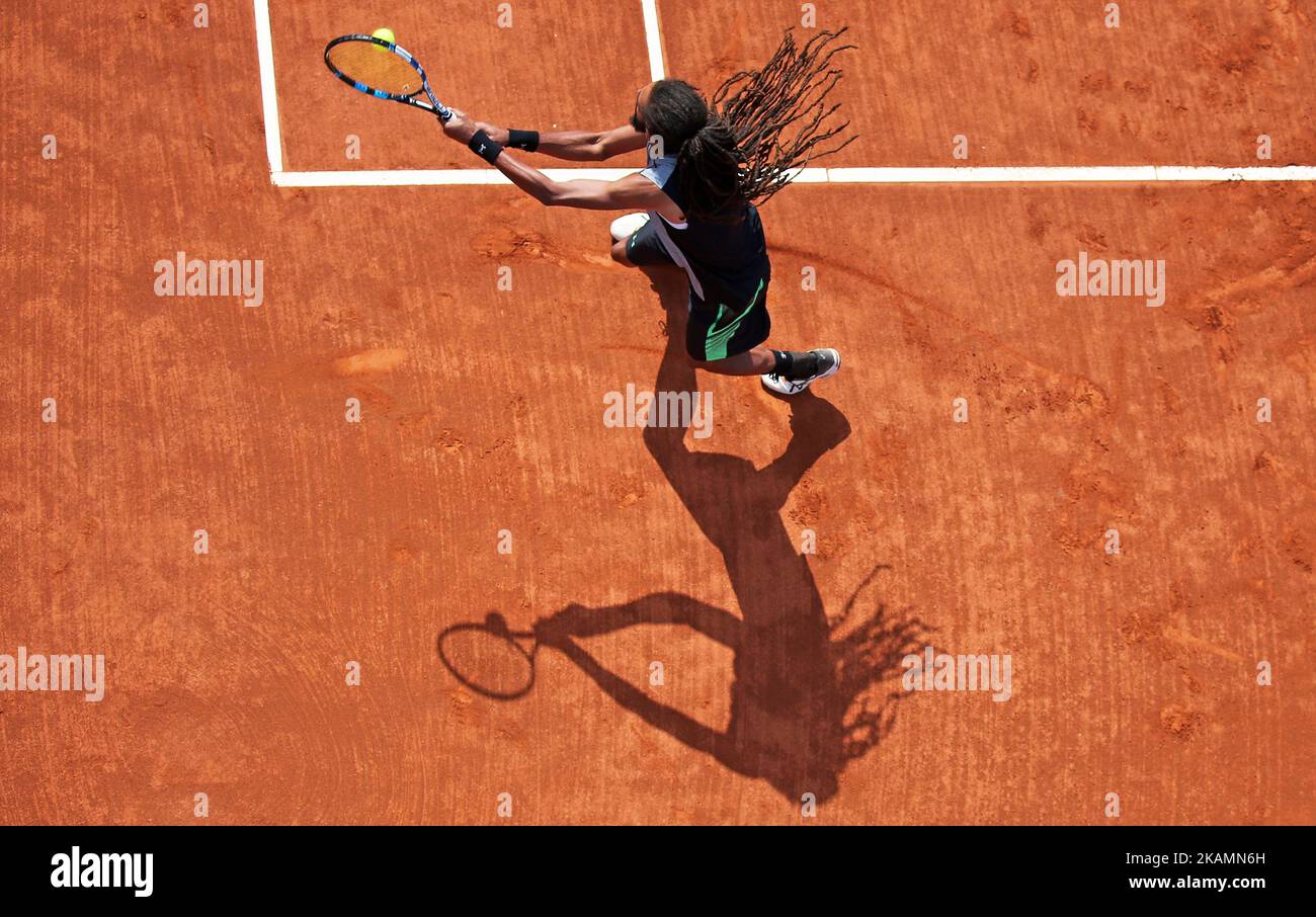 Dustin Brown pendant le match contre Bernard Tomic correspondant à l'Open de Barcelone Banc Sabadell, sur 25 avril 2017. (Photo par Urbanandsport/NurPhoto) *** Veuillez utiliser le crédit du champ de crédit *** Banque D'Images