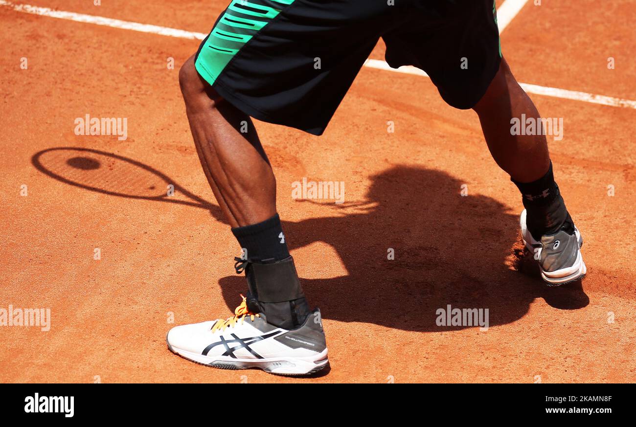 Dustin Brown pendant le match contre Bernard Tomic correspondant à l'Open de Barcelone Banc Sabadell, sur 25 avril 2017. (Photo par Urbanandsport/NurPhoto) *** Veuillez utiliser le crédit du champ de crédit *** Banque D'Images