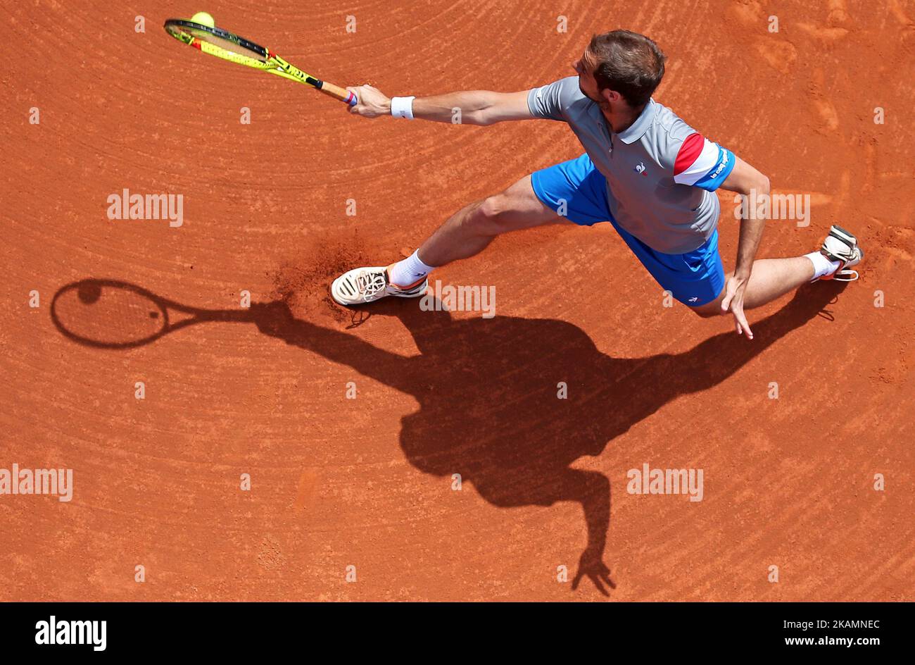 Richard Gasquet pendant le match contre Yuichi Sugita correspondant à l'Open de Barcelone Banc Sabadell, sur 25 avril 2017. (Photo par Urbanandsport/NurPhoto) *** Veuillez utiliser le crédit du champ de crédit *** Banque D'Images
