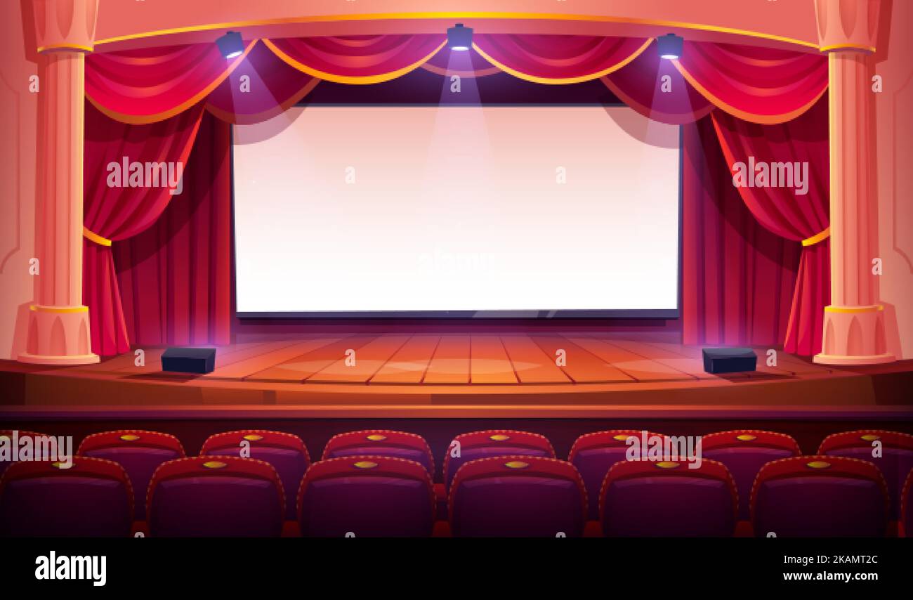 Chaises en bois vide rouge blanc Banque d'images vectorielles - Alamy