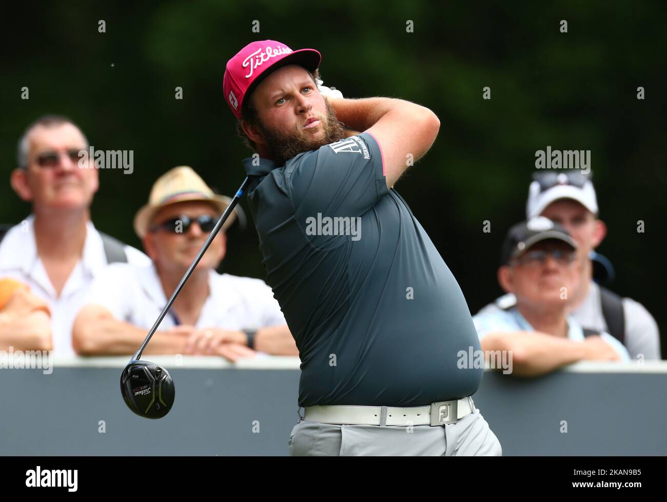 Andrew Johnston de l'Angleterre pendant 1st ronde pour le championnat BMW PGA 2017 sur le parcours ouest à Wentworth on 25 mai 2017 en Virginia Water, Angleterre (photo par Kieran Galvin/NurPhoto) *** Veuillez utiliser le crédit du champ de crédit *** Banque D'Images