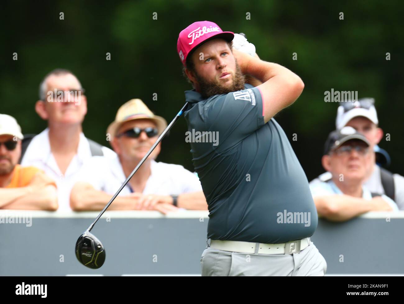 Andrew Johnston de l'Angleterre pendant 1st ronde pour le championnat BMW PGA 2017 sur le parcours ouest à Wentworth on 25 mai 2017 en Virginia Water, Angleterre (photo par Kieran Galvin/NurPhoto) *** Veuillez utiliser le crédit du champ de crédit *** Banque D'Images
