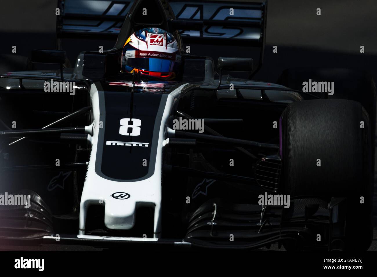 08 GROSJEAN Romain de France de Haas VF-17 Ferrari Haas F1 équipe lors du Grand Prix de Monaco du championnat de Formule 1 de la FIA, à Monaco le 28th de 2017. (Photo de Xavier Bonilla/NurPhoto) *** Veuillez utiliser le crédit du champ de crédit *** Banque D'Images