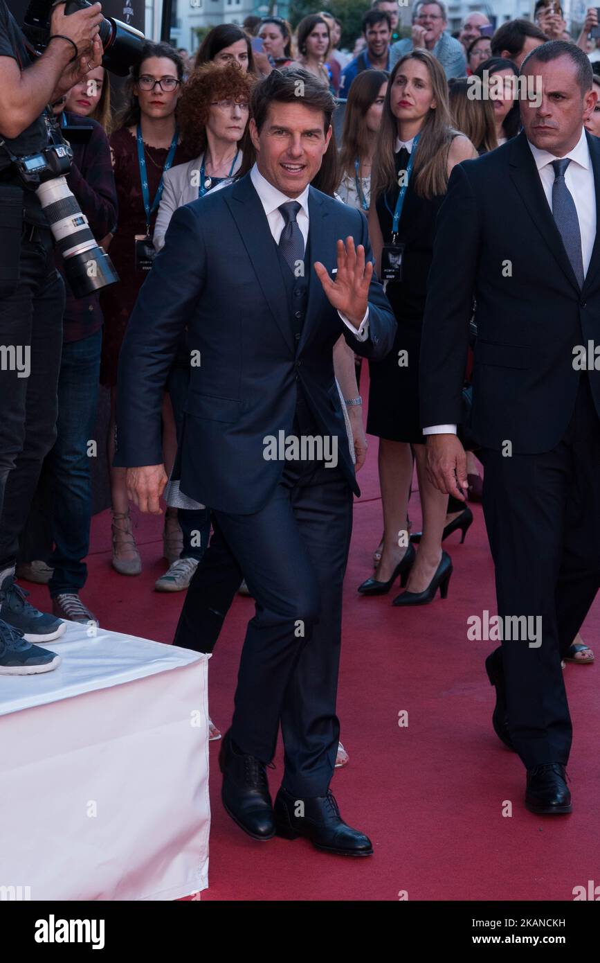 Tom Cruise participe à la première espagnole 'The Mummy' au cinéma 'Callao City Lights' à Madrid le 29 mai 2017 (photo de Gabriel Maseda/NurPhoto) *** Veuillez utiliser le crédit du champ de crédit *** Banque D'Images