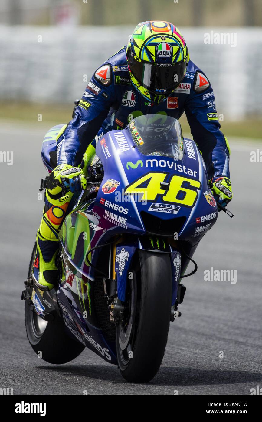46 Valentino Rossi de l'Italie de Movistar Yamaha moto GP (Yamaha) pendant le Grand Prix Monter énergie Catalogne, au circuit de Barcelone-Catalunya sur 9 juin de 2017. (Photo de Xavier Bonilla/NurPhoto) *** Veuillez utiliser le crédit du champ de crédit *** Banque D'Images