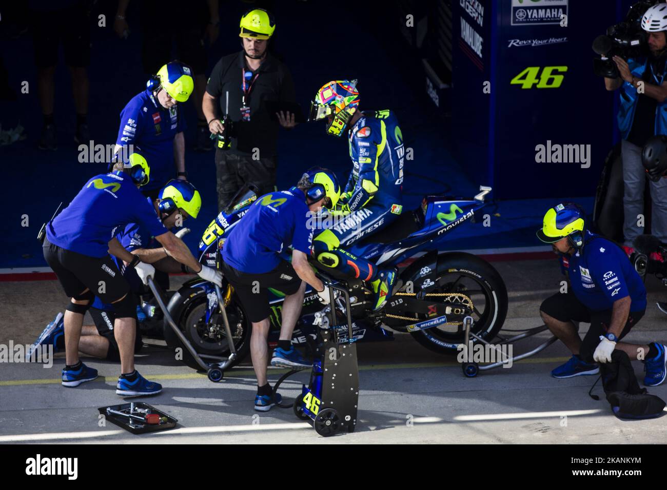 46 Valentino Rossi de l'Italie de Movistar Yamaha moto GP (Yamaha) pendant le Grand Prix Monter énergie Catalogne, au circuit de Barcelone-Catalunya sur 10 juin de 2017. (Photo de Xavier Bonilla/NurPhoto) *** Veuillez utiliser le crédit du champ de crédit *** Banque D'Images