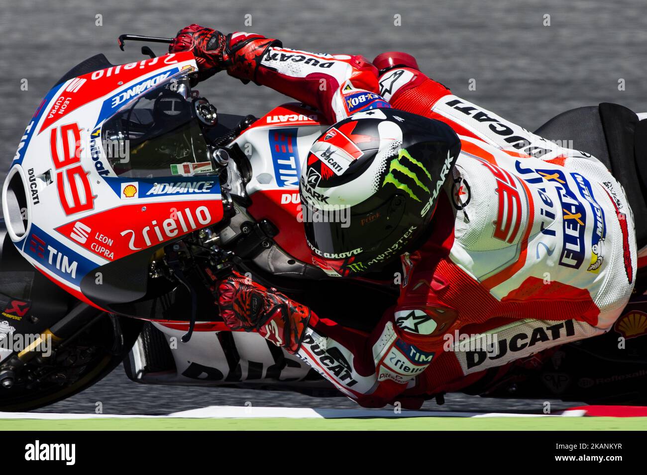 99 Jorge Lorenzo de l'Espagne de Ducati Team (Ducati) pendant le Grand Prix de Catalogne de Monter Energie, au circuit de Barcelone-Catalunya sur 10 juin de 2017. (Photo de Xavier Bonilla/NurPhoto) *** Veuillez utiliser le crédit du champ de crédit *** Banque D'Images