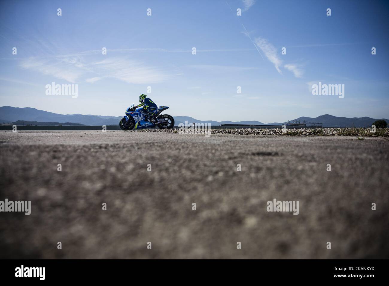 29 Andrea Iannone d'Italie de la Team Suzuki Ecstar (Suzuki) pendant le Grand Prix Monter Energie Catalogne, au circuit de Barcelone-Catalunya sur 10 juin de 2017. (Photo de Xavier Bonilla/NurPhoto) *** Veuillez utiliser le crédit du champ de crédit *** Banque D'Images