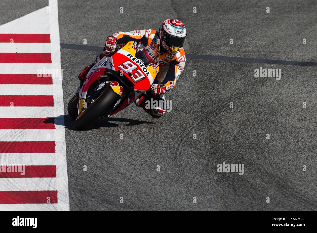 93 Marc Marquez de l'Espagne de Repsol Honda Team (Honda) pendant le Grand Prix Monter Energy Catalonia, au circuit de Barcelone-Catalunya sur 11 juin de 2017. (Photo de Xavier Bonilla/NurPhoto) *** Veuillez utiliser le crédit du champ de crédit *** Banque D'Images