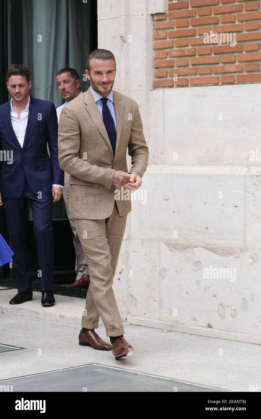 David Beckham assiste à la présentation de Biotherm Homme à Madrid. 20 juin 2017 (photo par Oscar Gonzalez/NurPhoto) *** Veuillez utiliser le crédit du champ de crédit *** Banque D'Images
