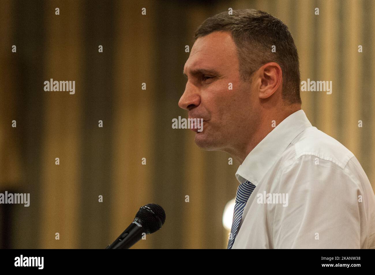 Politicien ukrainien, maire de Kiev, et ancien boxeur professionnel Vitali Klitschko lors de la rencontre avec la communauté ukrainienne à Etobicoke, Toronto, Canada, le 22 juin 2017. (Photo par Anatoliy Cherkasov/NurPhoto) *** Veuillez utiliser le crédit du champ de crédit *** Banque D'Images