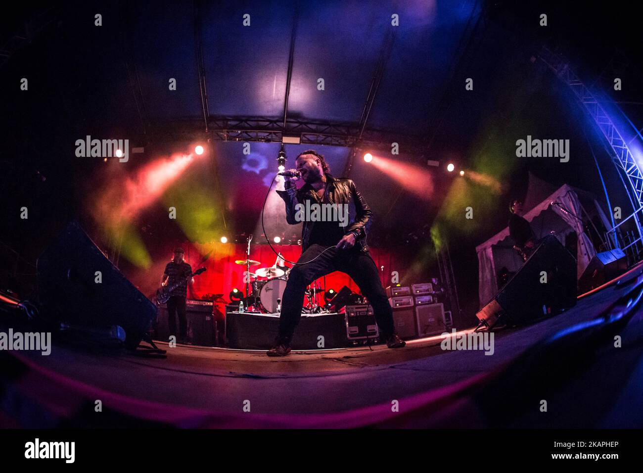Le groupe américain de blues rock rival Sons qui se produit en direct au concert de Carroponte à Milan, Italie sur 9 août 2017.(photo de Roberto Finizio/NurPhoto) *** Veuillez utiliser le crédit du champ de crédit *** Banque D'Images