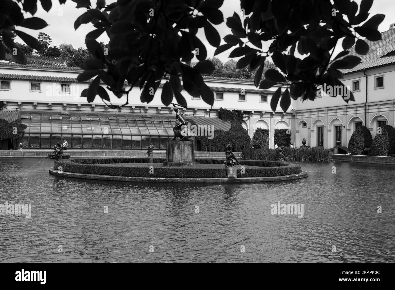 Le palais Wallenstein de Prague abrite le Sénat tchèque. Cependant, votre jardin est ouvert au public. Est l'un des premiers jardins qui ornent la ville. Il a été créé avec le Palais en 1623 dans un style baroque ancien. 14 août 2017 prague, République Tchèque (photo par Oscar Gonzalez/NurPhoto) Banque D'Images