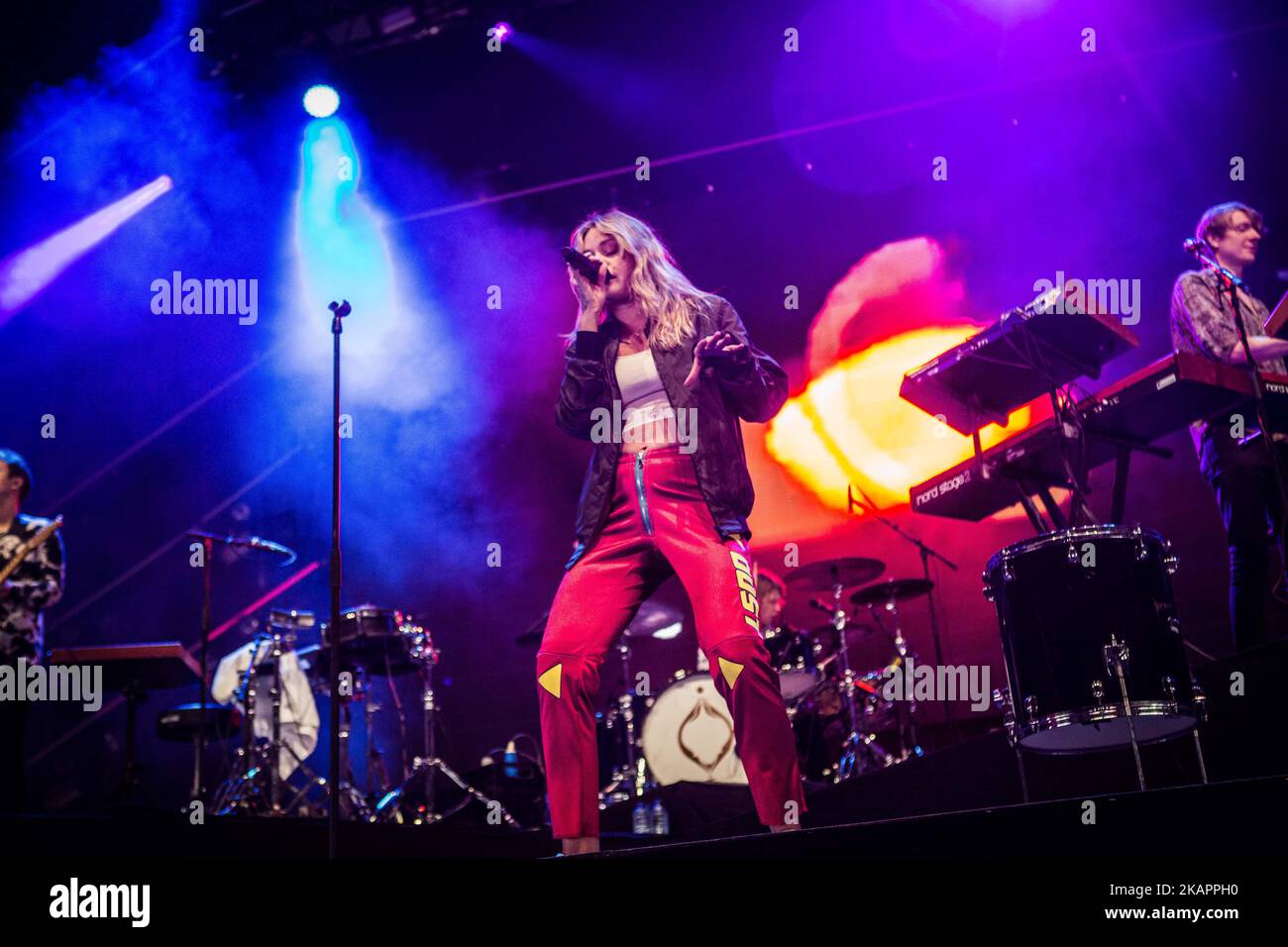 Le chanteur suédois d'électropop Tove Lo se déroule en direct au Lowlands Festival 2017 Biddinghuizen, pays-Bas (photo de Roberto Finizio/NurPhoto) Banque D'Images