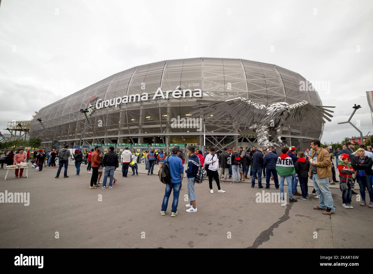 Stade Groupama Arena lors du match de qualification de la coupe du monde de la FIFA 2018 entre la Hongrie et le Portugal au stade Groupama Arena de Budapest, Hongrie sur 3 septembre 2017 (photo par Andrew Surma/NurPhoto) Banque D'Images