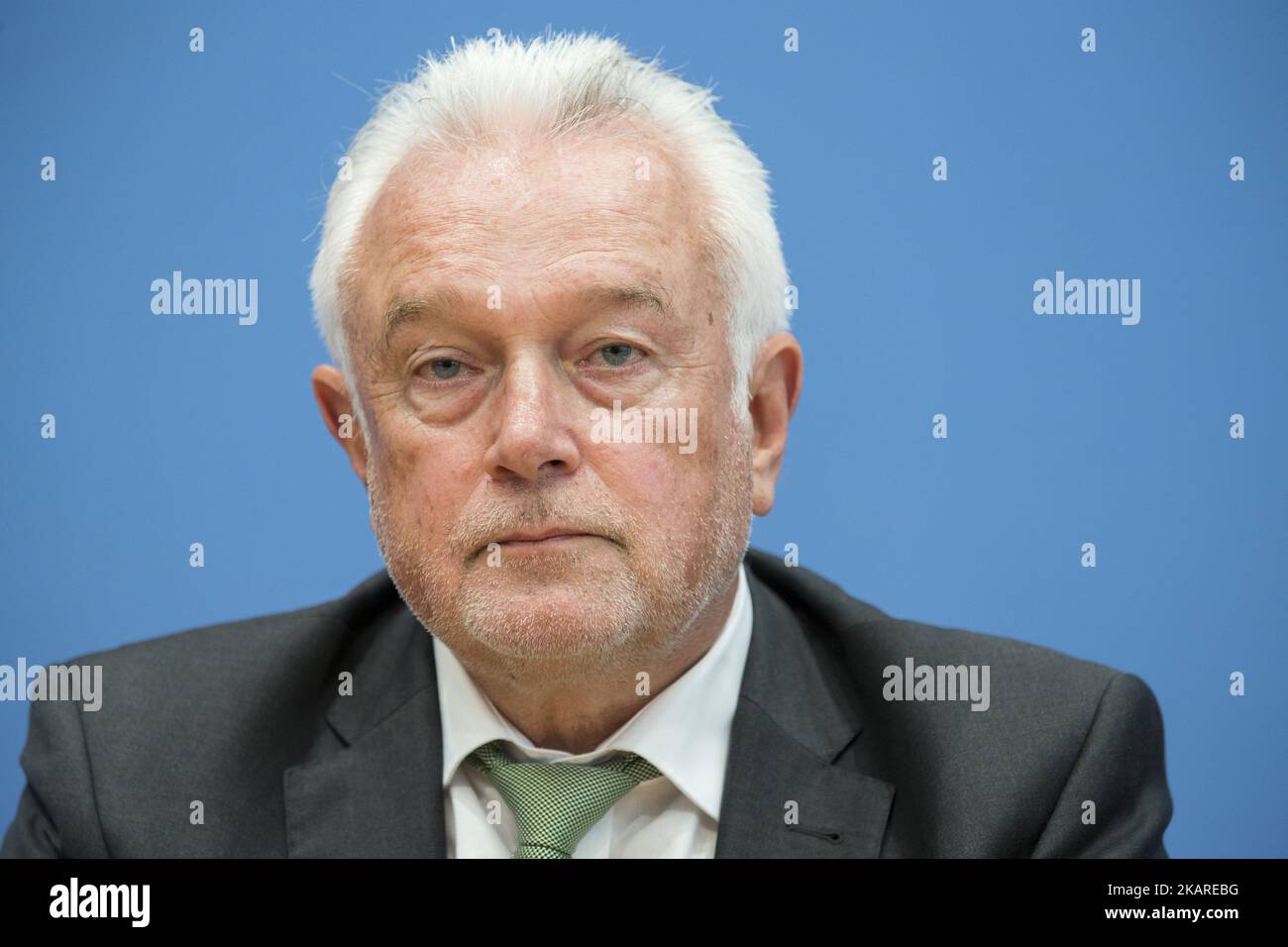 Le vice-président du Parti démocratique libre (FDP) Wolfgang Kubick est photographié lors d'une conférence de presse le lendemain des élections au Bundespressekonferenz à Berlin, en Allemagne, sur 25 septembre 2017. (Photo par Emmanuele Contini/NurPhoto) Banque D'Images
