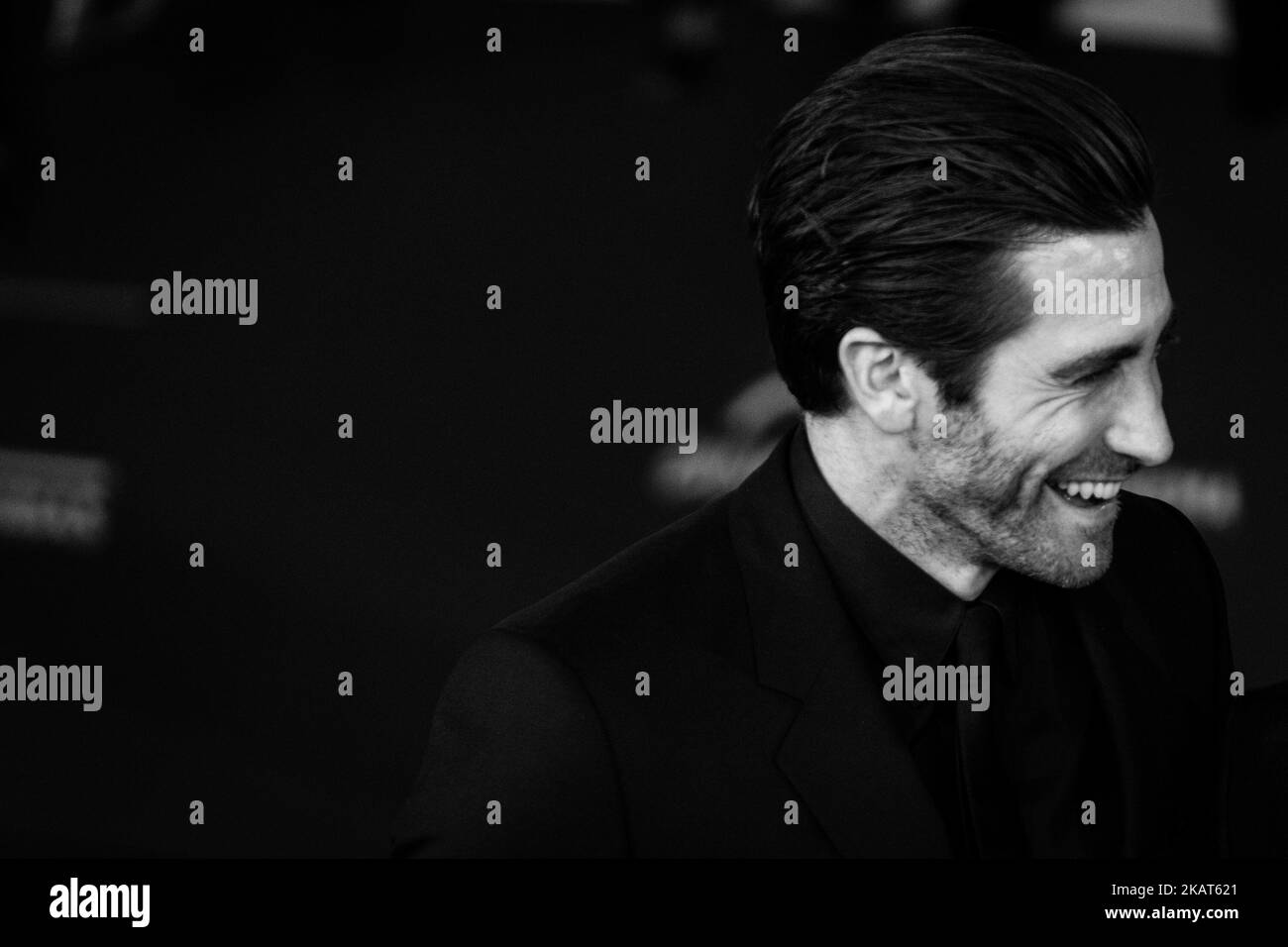 Jake Gyllenhaal marche un tapis rouge pour 'Stronger' pendant le Festival du film de Rome 12th à l'Auditorium Parco Della Musica sur 28 octobre 2017 à Rome, Italie. (Photo par Luca Carlino/NurPhoto) Banque D'Images