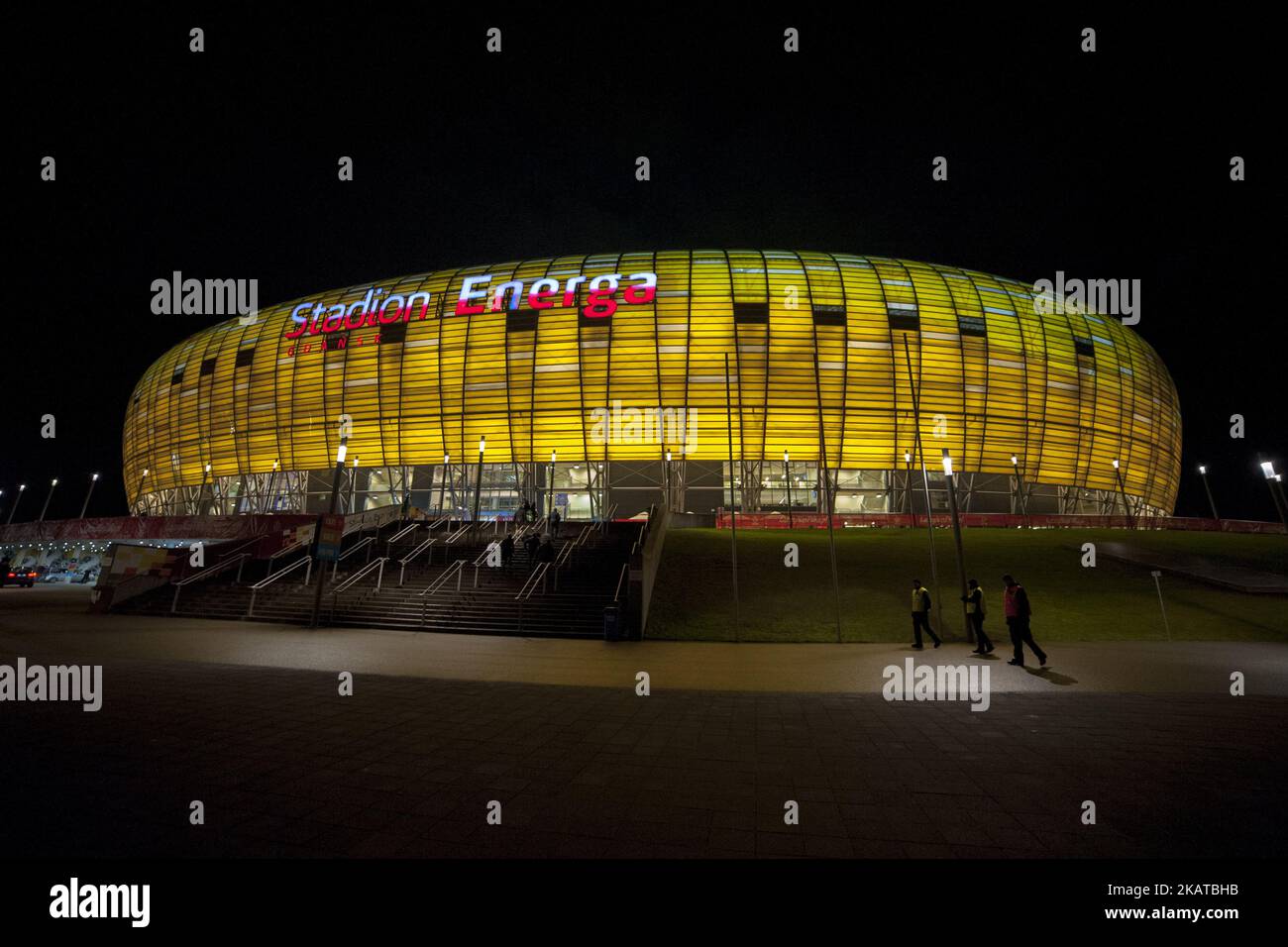 Une vue générale du stade Energa pendant le match international amical entre la Pologne et le Mexique au stade Energa à Gdansk, Pologne sur 13 novembre 2017 (photo par Andrew Surma/NurPhoto) Banque D'Images