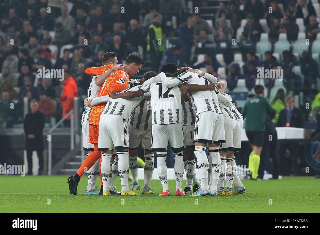 Stade Allianz, Turin, Italie, 02 novembre 2022, L'équipe Juventus FC au début du match lors du Juventus FC contre Paris Saint-Germain FC - UEFA Banque D'Images