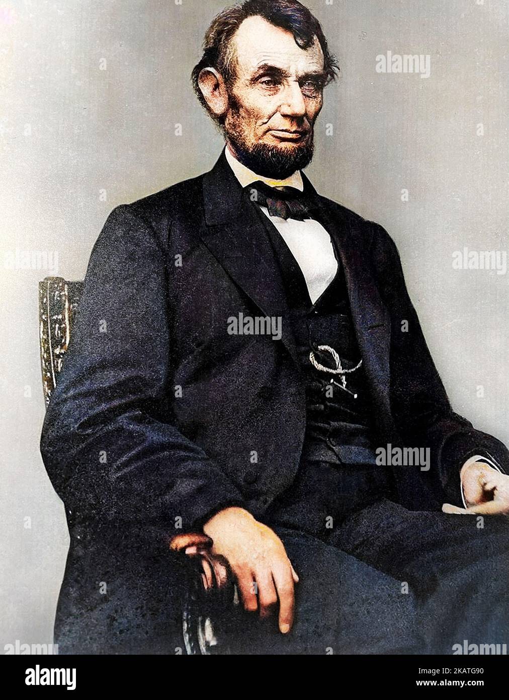 ABRAHAM LINCOLN (1809-1865) en tant que Président des États-Unis en 16th en 1863. Photo: Matthew Brady Banque D'Images