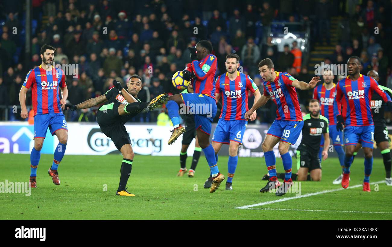 Callum Wilson de Bournemouth lors du match de la Premier League entre Crystal Palace et AFC Bournemouth au Selhurst Park Stadium, Londres, Angleterre, 09 décembre 2017. (Photo de Kieran Galvin/NurPhoto) Banque D'Images