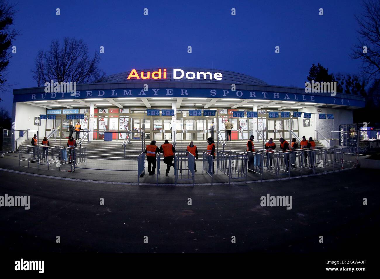 Vue d'ensemble du Top 16 Round 2 de l'Eurocup entre le FC Bayern Munich et Lietuvos Rytas Vilnius au Audi Dome sur 10 janvier 2018 à Munich, Allemagne.(photo de Marcel Engelbrecht/NurPhoto) Banque D'Images