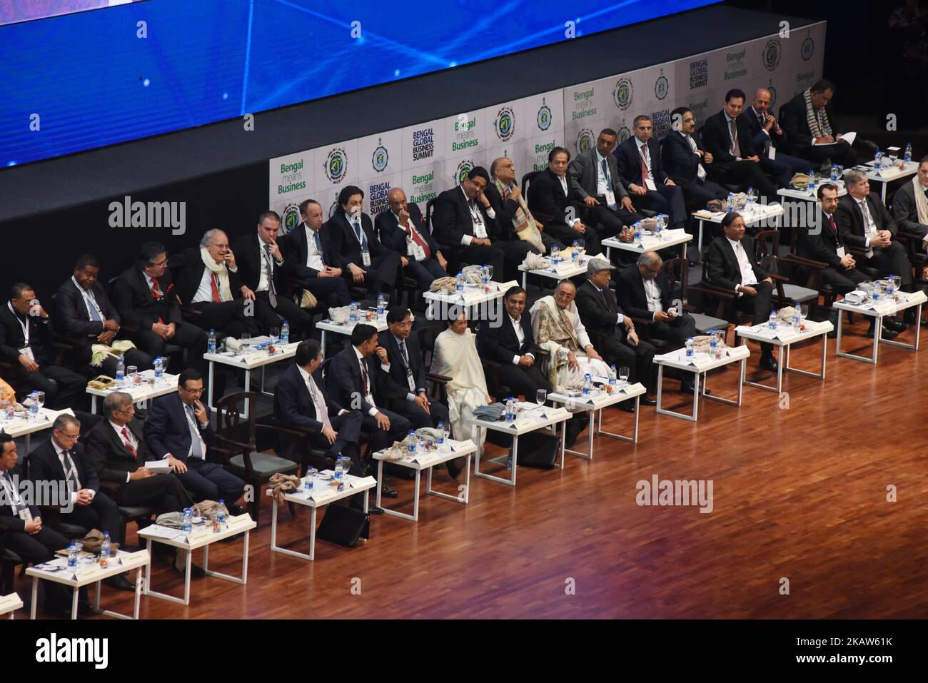 Le Sommet mondial des affaires du Bengale sur 16 janvier 2018 à Kolkata, Inde. (Photo de Debajyoti Chakraborty/NurPhoto) Banque D'Images