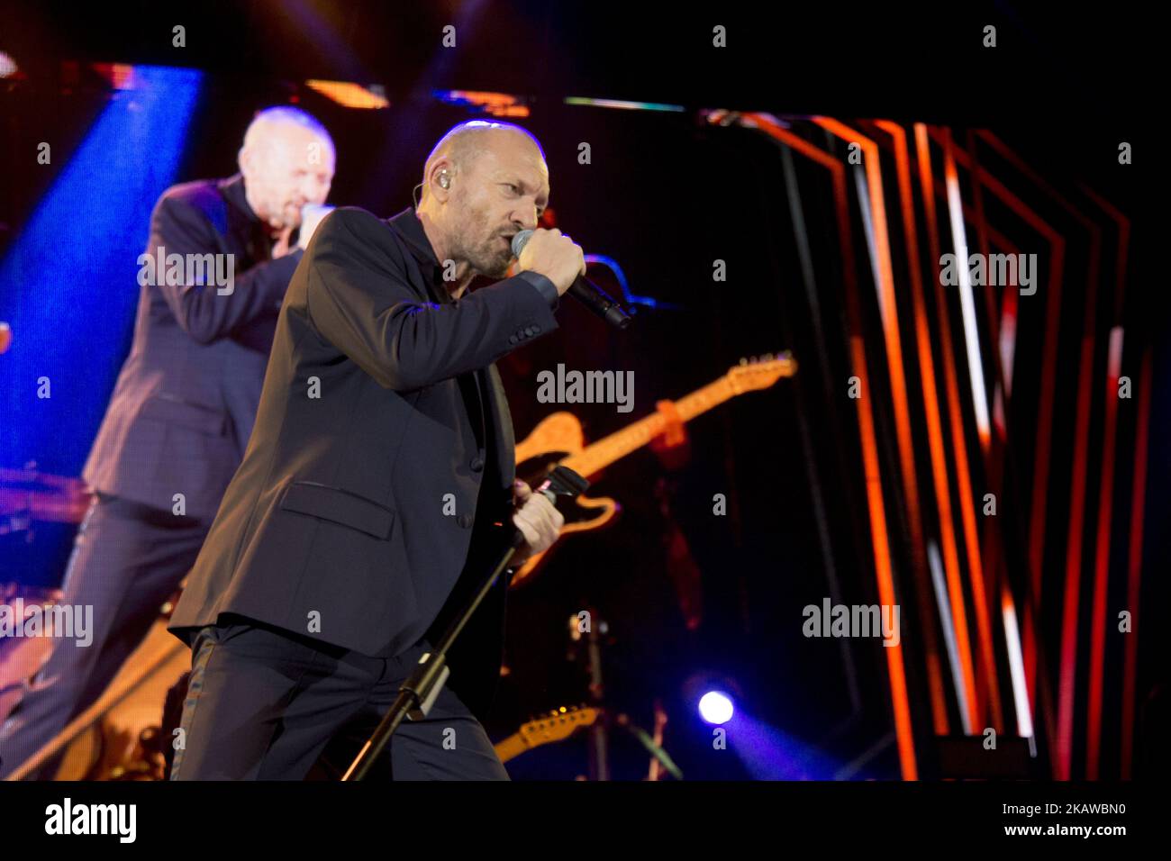 L'auteur-compositeur et chanteur italien Biagio Antonacci en concert au Kioene Arena de Padoue, en Italie, sur 26 janvier 2018. (Photo de Mimmo Lamacchia/NurPhoto) Banque D'Images