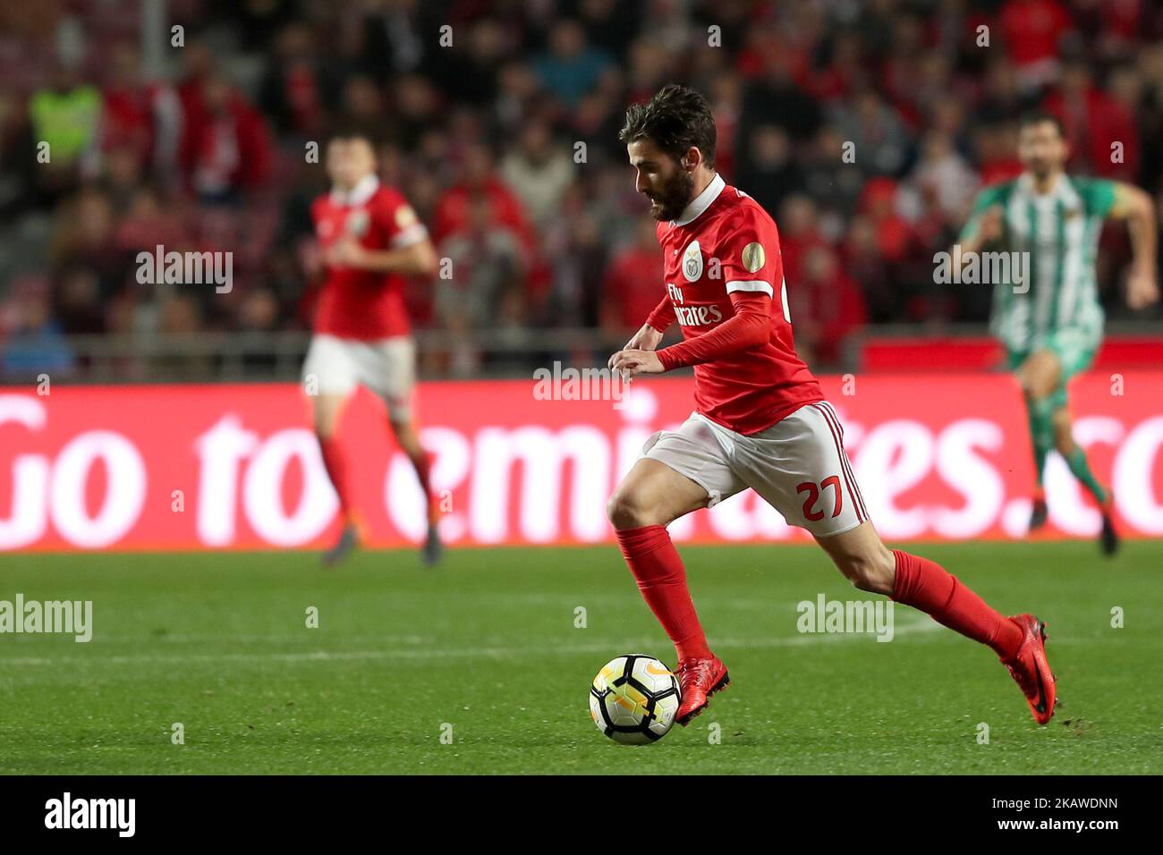 Rafa Silva, milieu de terrain portugais de Benfica, en action pendant le match de football de la Ligue portugaise SL Benfica vs Rio Ave FC au stade Luz à Lisbonne, Portugal sur 3 février 2018. ( Photo par Pedro Fiúza/NurPhoto) Banque D'Images