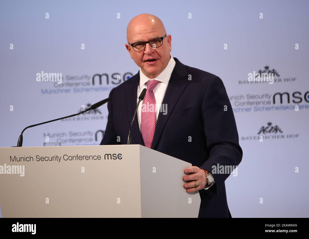 Le conseiller en sécurité nationale des États-Unis, Herbert Raymond McMaster, a pris la parole à la Conférence sur la sécurité de Munich. Le MSC se tient à l'hôtel Bayerischer Hof de 16 février à février 18th. (Photo par Alexander Pohl/NurPhoto) Banque D'Images