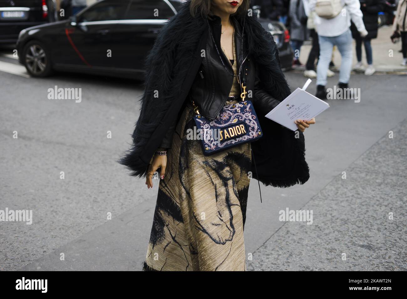 Un sac de Dior (détail), Dior extérieur, pendant la semaine de la mode de  Paris vêtements pour femmes automne/hiver 2018/2019, sur 27 février 2018 à  Paris, France. (Photo de Nataliya Petrova/NurPhoto Photo