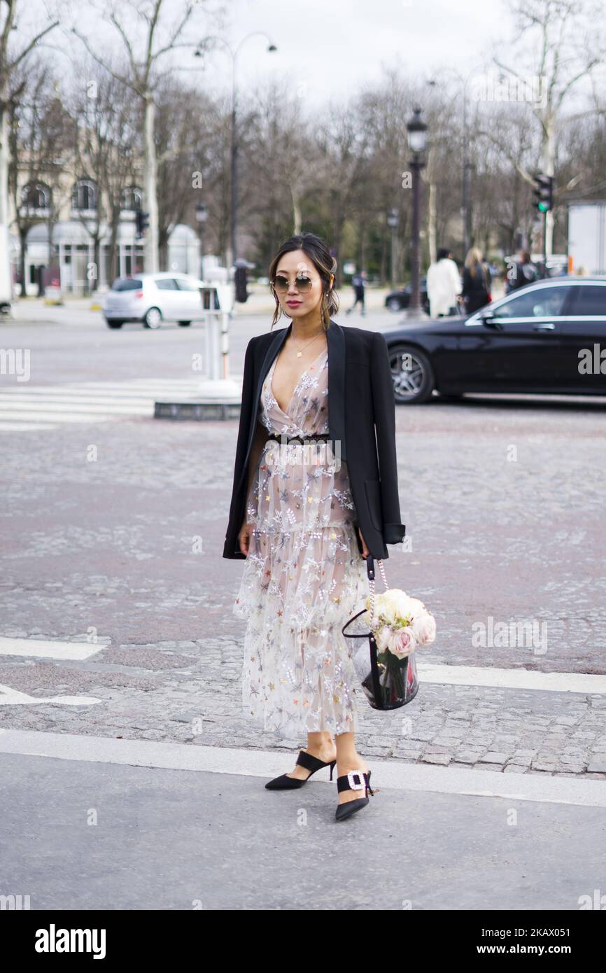Invité au salon Chanel dans le cadre de la semaine de la mode de Paris  vêtements pour femmes automne/hiver 2018/2019 au Grand Palais sur 6 mars  2018 à Paris, France. (Photo de