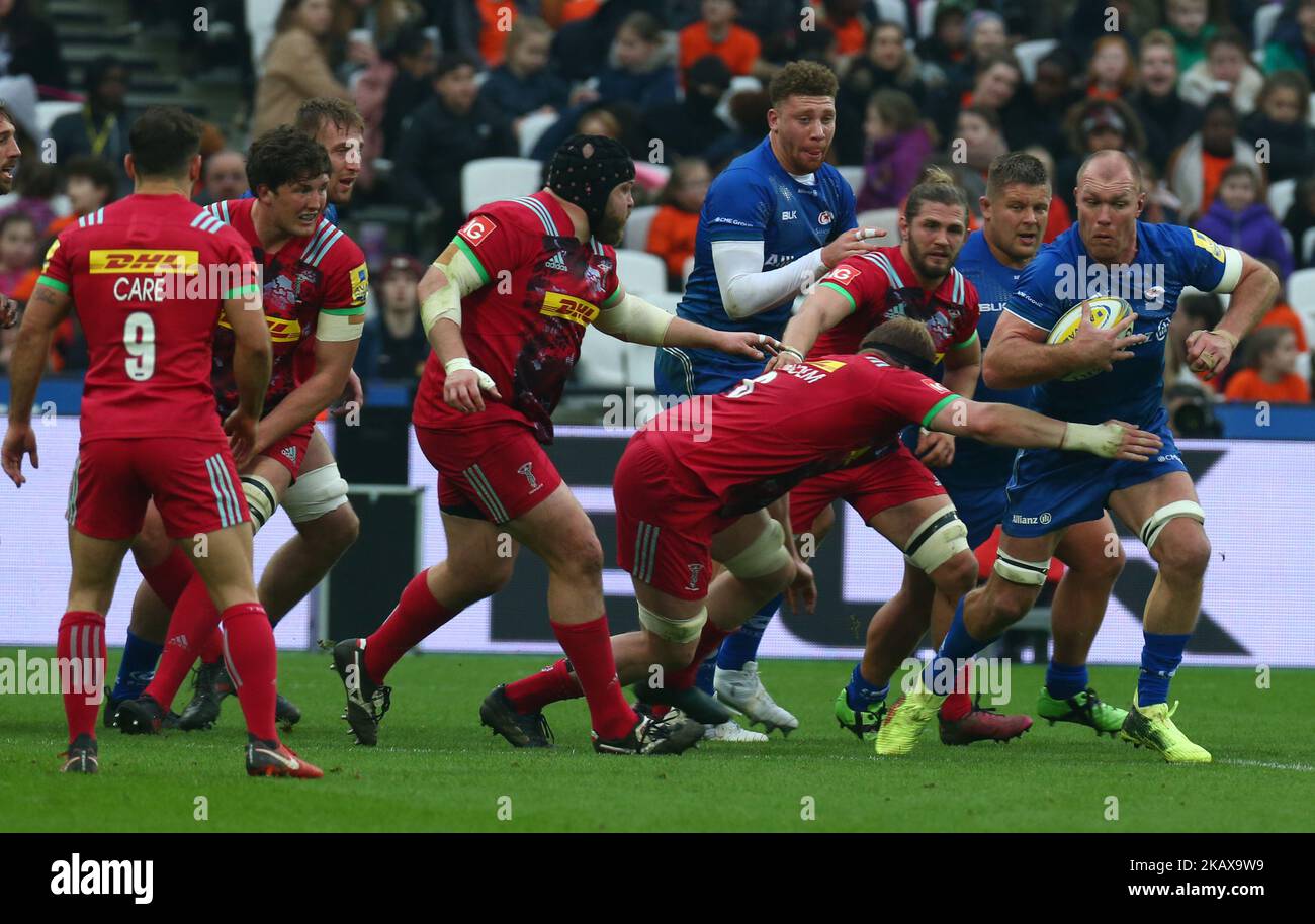 Schalk Burger de Saracens pendant Aviva Premiership match entre Saracens contre Harlequins au stade de Londres à Londres, Angleterre sur 24 mars 2018. (Photo de Kieran Galvin/NurPhoto) Banque D'Images