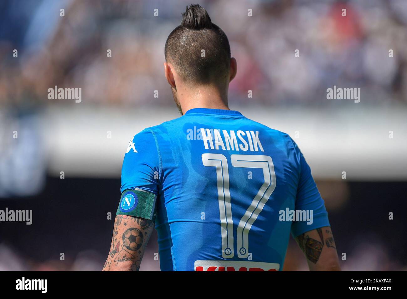 Marek Hamsik de SSC Napoli pendant la série Un match TIM entre SSC Napoli et AC Chievo Verona au Stadio San Paolo Naples Italie le 8 avril 2018. (Photo Franco Romano) Banque D'Images