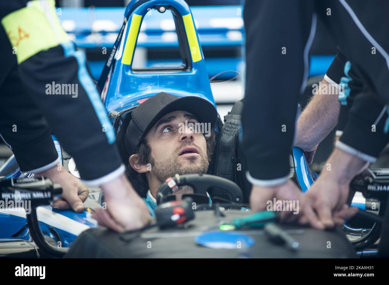 Nicolas Prost (FRA) de Renault e.dams lors du premier jour du Championnat FIA de Formule E de Rome E-Prix 2018 à Circuto Cittadino delEUR, Rome, Italie, le 13 avril 2018. (Photo de Giuseppe Maffia/NurPhoto) Banque D'Images