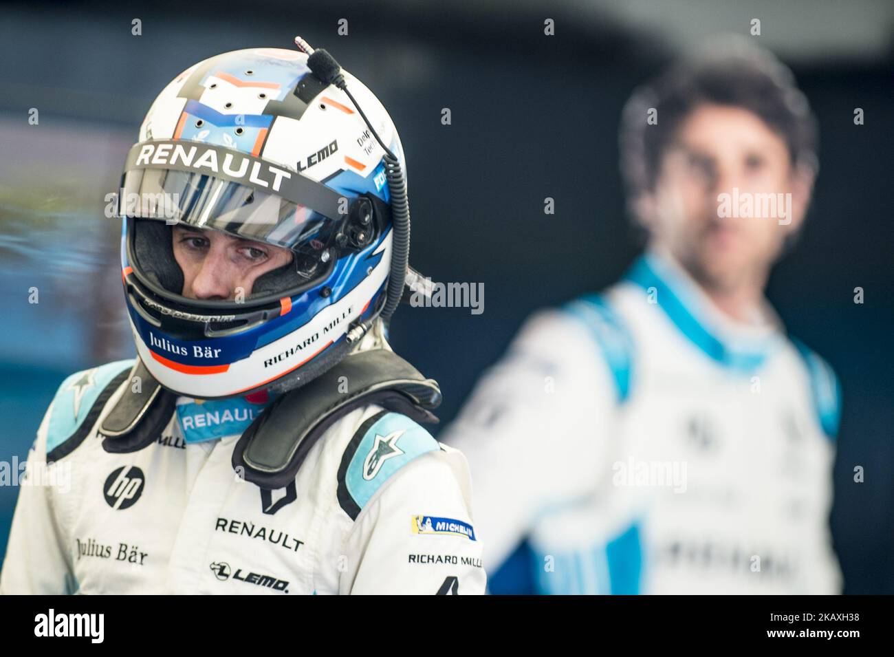 Nicolas Prost (FRA) de Renault e.dams lors du premier jour du Championnat FIA de Formule E de Rome E-Prix 2018 à Circuto Cittadino delEUR, Rome, Italie, le 13 avril 2018. (Photo de Giuseppe Maffia/NurPhoto) Banque D'Images