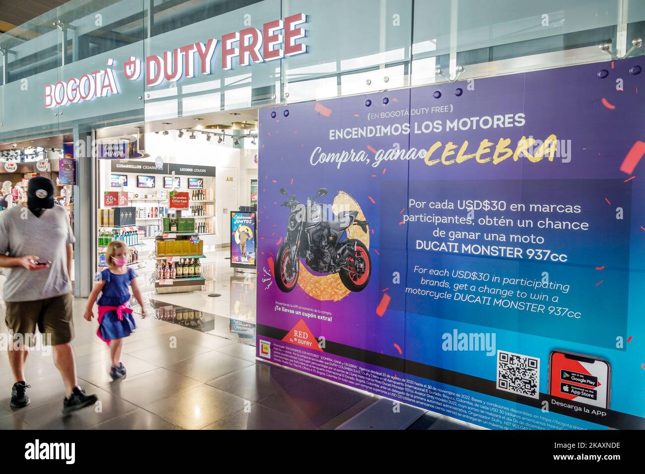 Bogota Colombie,aéroport international El Dorado Aeropuerto Internacional El Dorado terminal hall zone intérieur de la porte, concours tirage au sort Banque D'Images