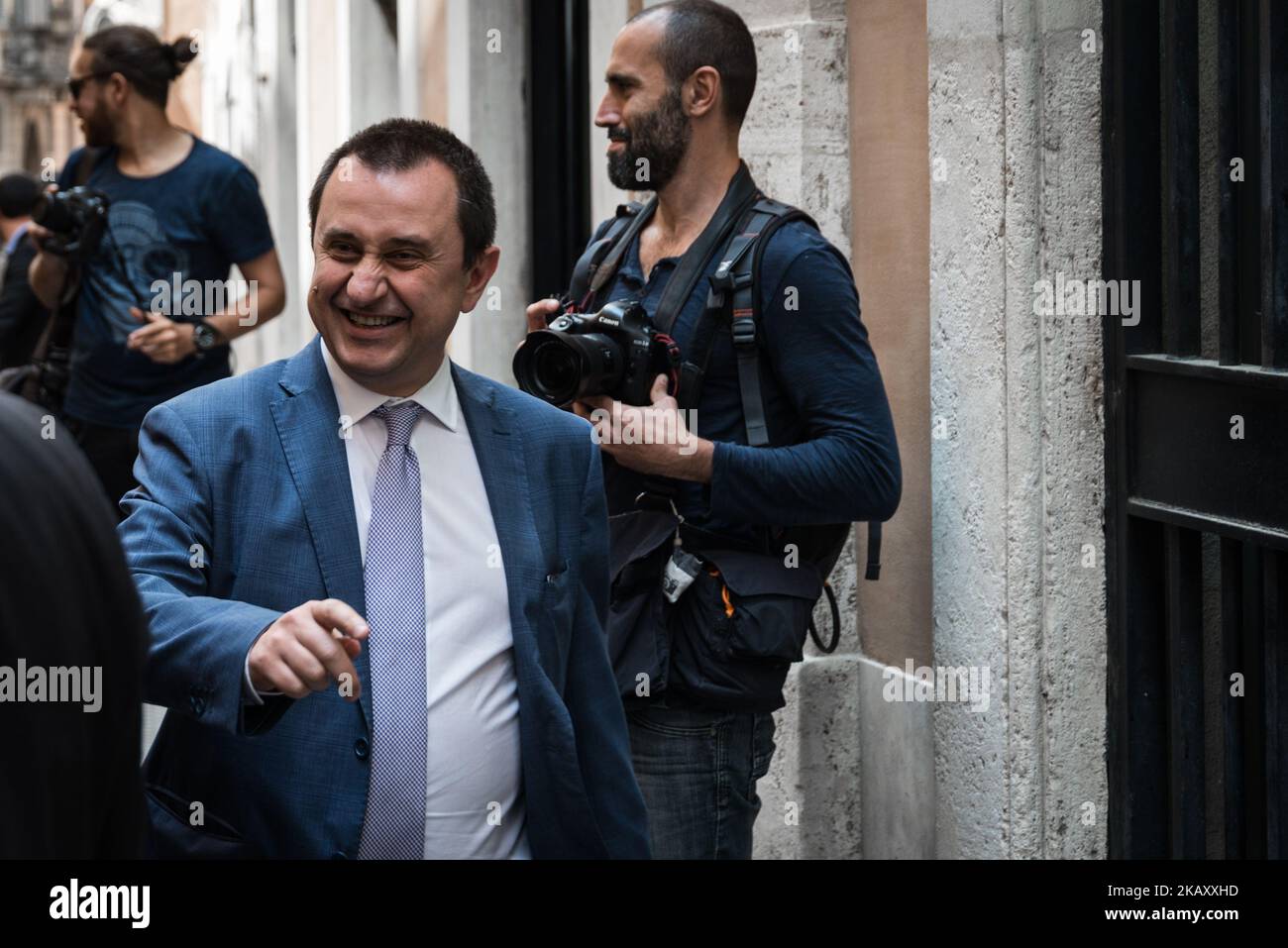 Ettore Rosato, vice-président adjoint de la Chambre des députés du Parti démocratique (PD) sur 10 mai 2018 à Rome, Italie. (Photo par Andrea Ronchini/NurPhoto) Banque D'Images