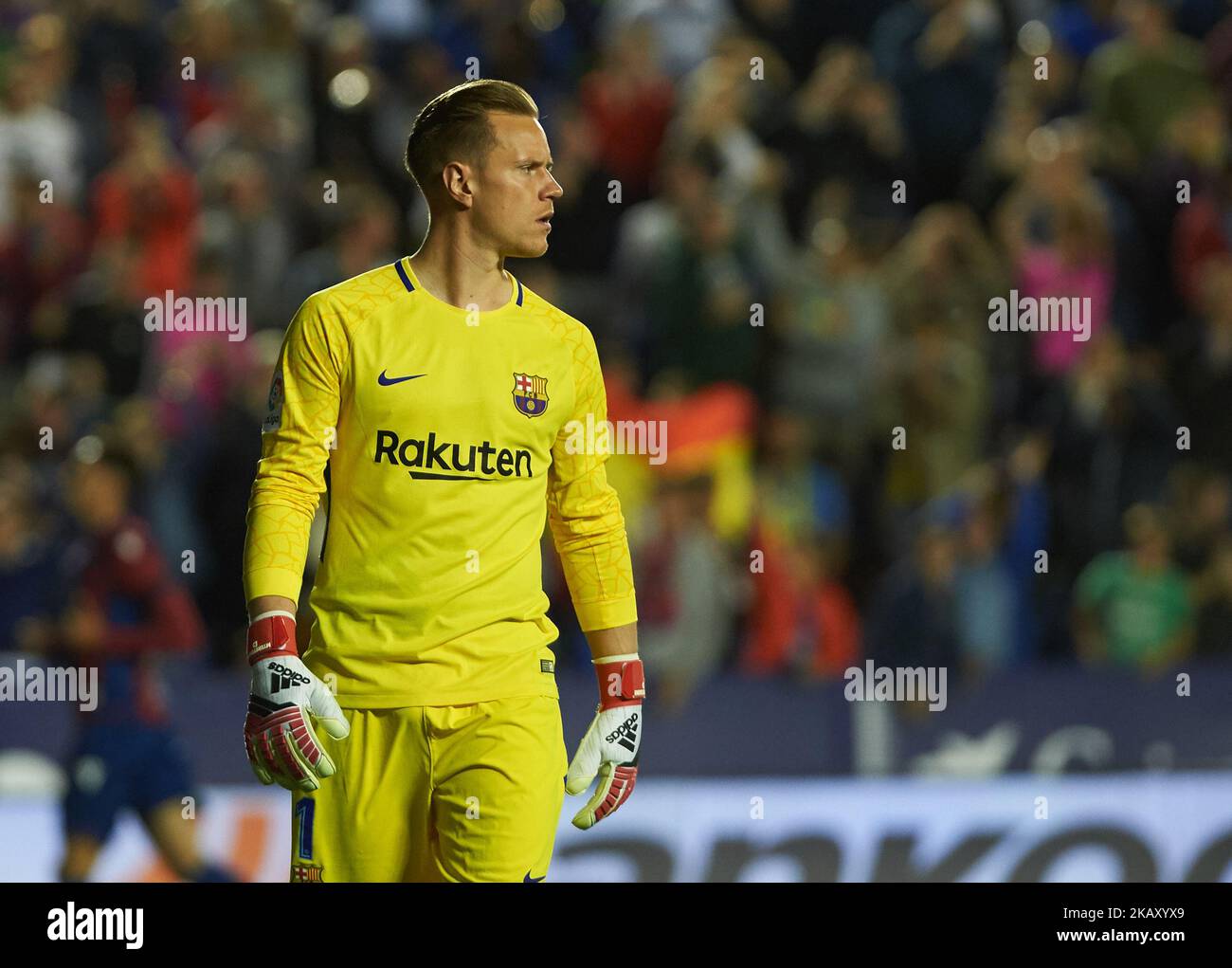 Marc André Ter Stegen du FC Barcelone lors du match de la Liga entre Levante et le FC Barcelone, au stade Ciutat de Valence, sur 13 mai 2018 (photo de Maria José Segovia/NurPhoto) Banque D'Images