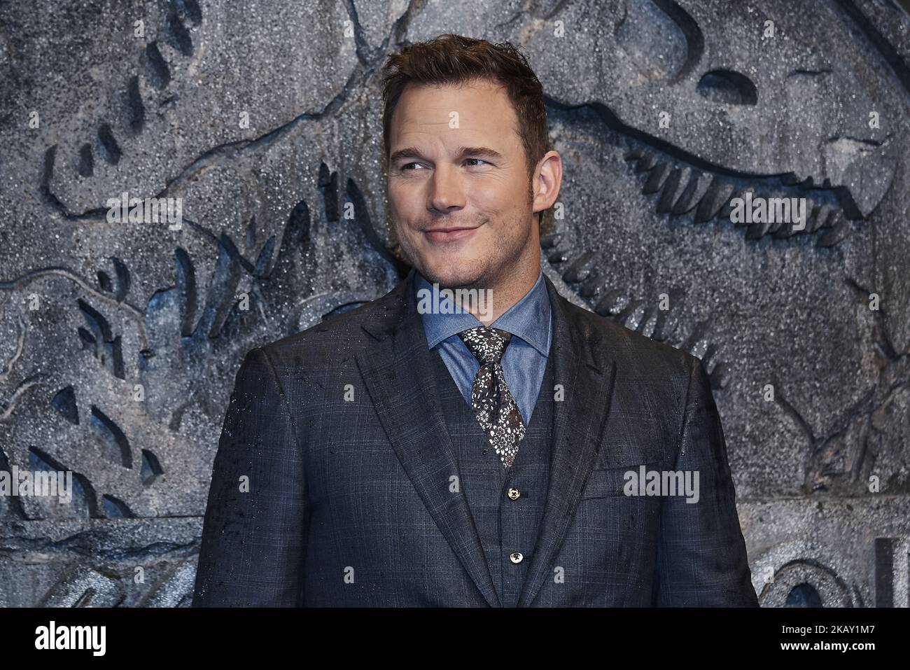 Chris Pratt participe à la première du « Jurassic World: Fallen Kingdom » au Wizink Center de Madrid sur 21 mai 2018 (photo de Gabriel Maseda/NurPhoto) Banque D'Images