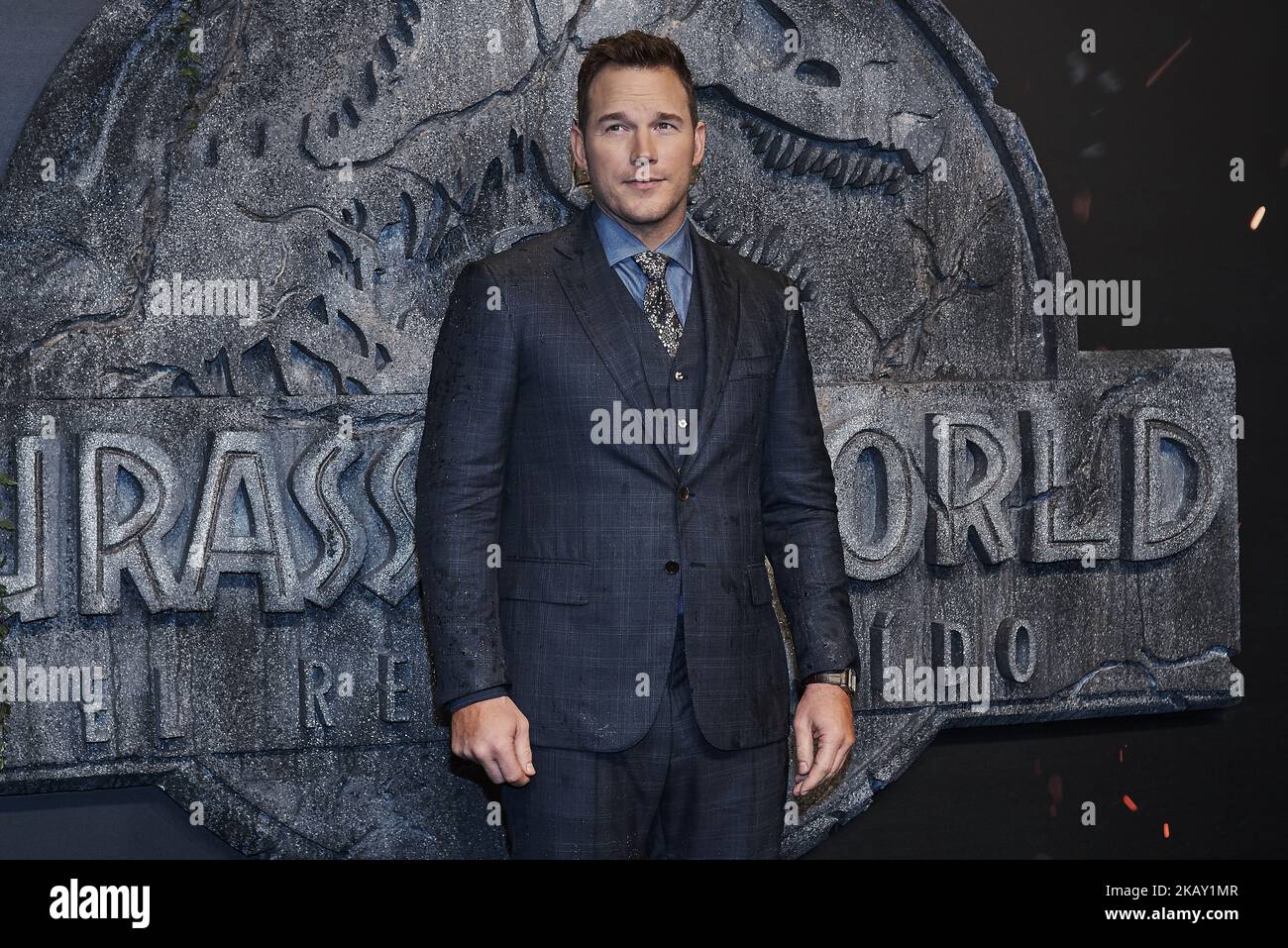 Chris Pratt participe à la première du « Jurassic World: Fallen Kingdom » au Wizink Center de Madrid sur 21 mai 2018 (photo de Gabriel Maseda/NurPhoto) Banque D'Images