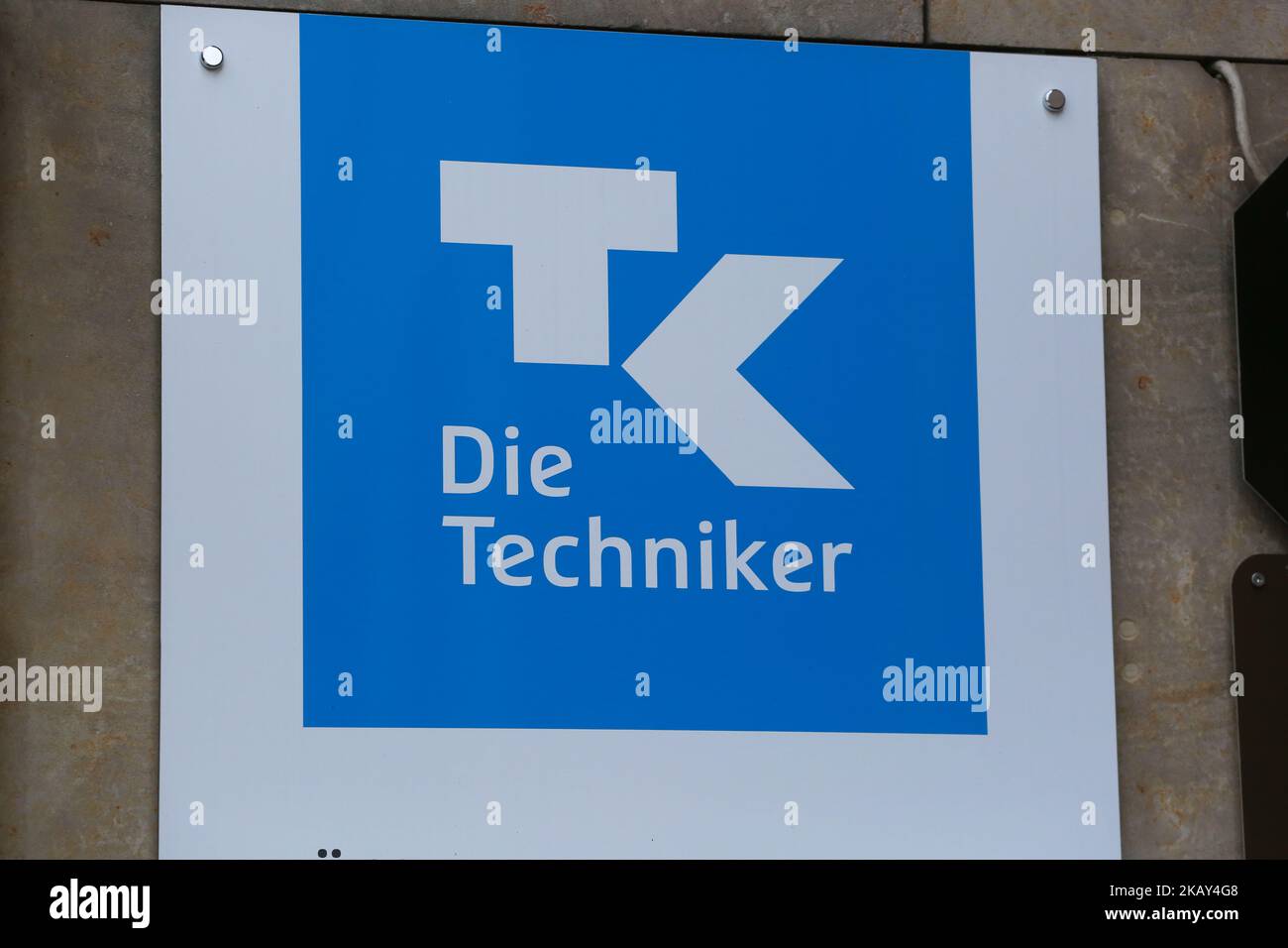 (5/29/2018) le logo du Techniker Krankenkasse (TK) est visible sur la photo (photo d'Alexander Pohl/NurPhoto) Banque D'Images